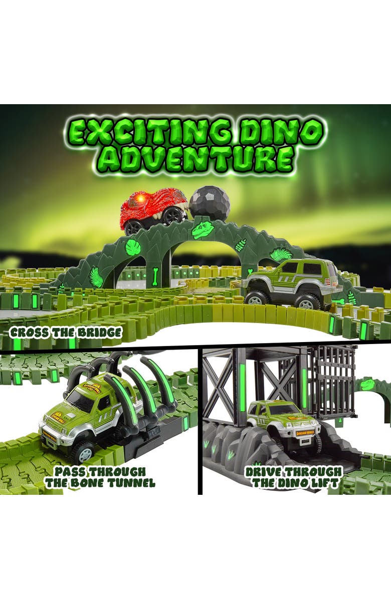 USA Toyz Dinosaur Track STEM Set Toy 225 Piece, Alternate, color, Multi Color