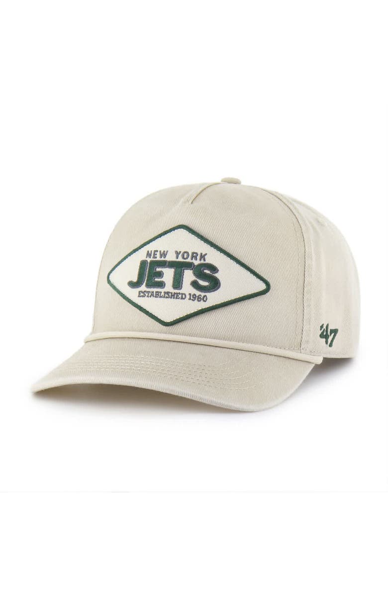 '47 Men's '47 Khaki New York Jets Cairn Hitch Adjustable Hat, Alternate, color, Khaki