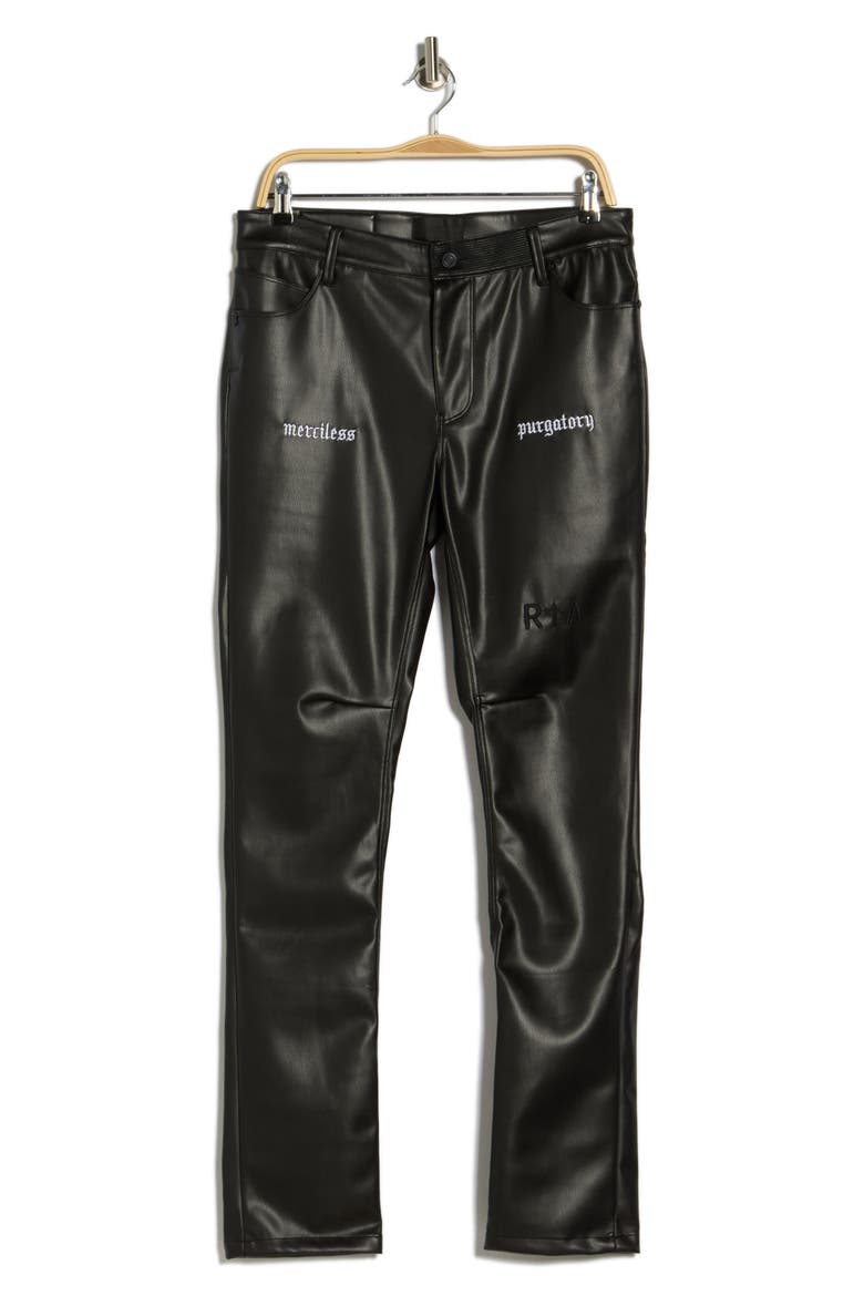Bryant Faux Leather Skinny Pants, Alternate, color, BLACK MERCILESS FAUX