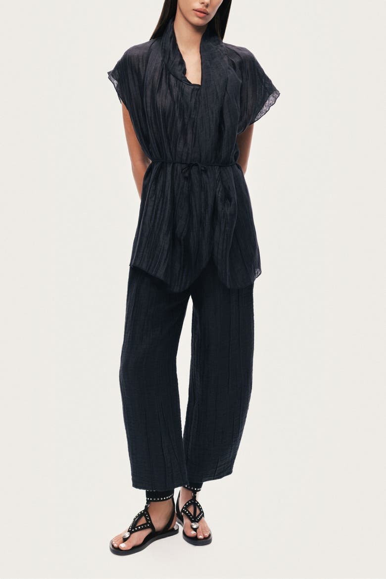 Belted Vest, Alternate, color, Black