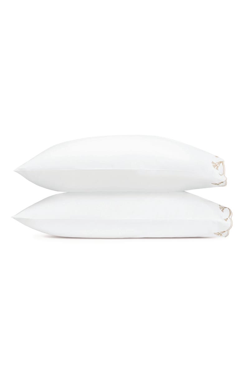Matouk Marcella Set of 2 600 Thread Count Egyptian Cotton Pillowcases, Main, color, Dune