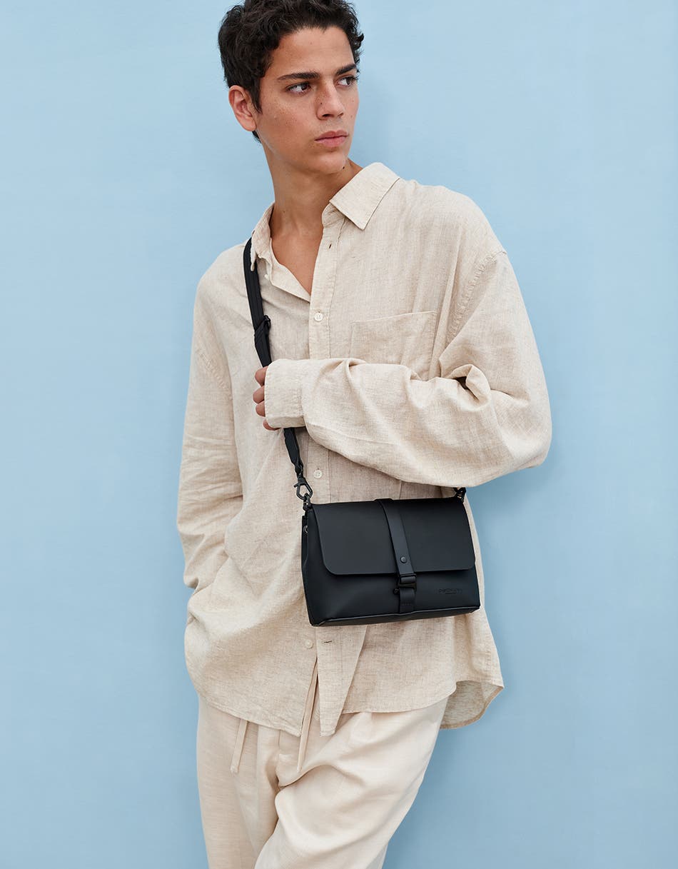 Gaston Luga Spläsh Crossbody - Olive, Alternate, color, Black