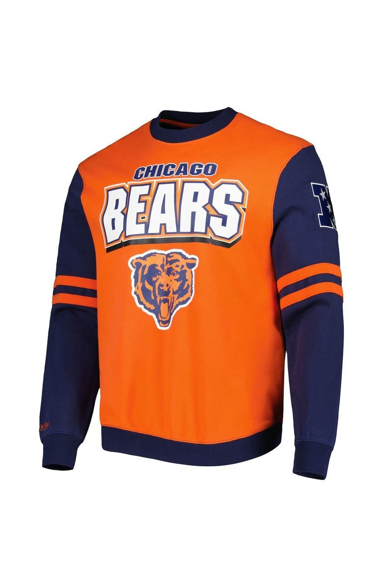 Mitchell & Ness Men's Mitchell & Ness Orange Chicago Bears All Over 2.0 Pullover Sweatshirt, Alternate, color, Orange