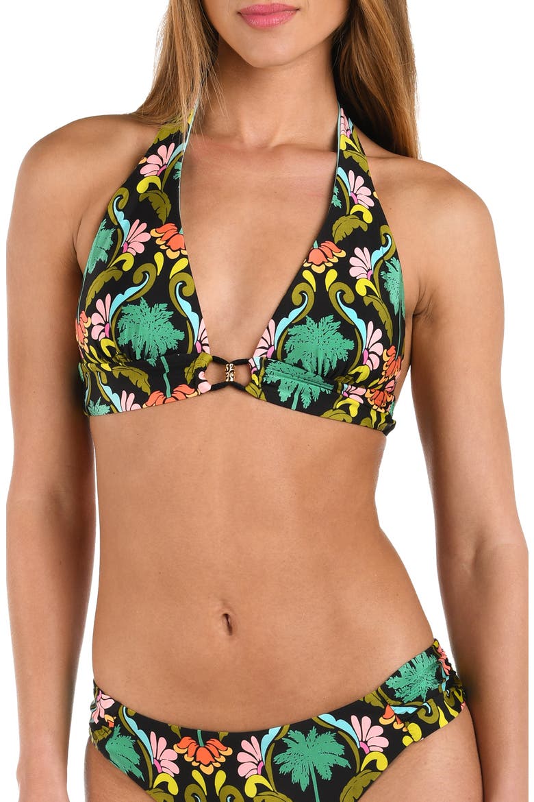 Mirage Banded Bikini Top, Main, color, BLACK MULTI