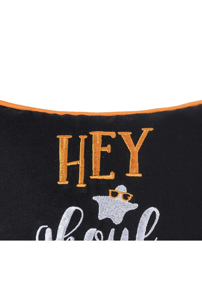 Hey Ghoul Hey Halloween Small/Petite Accent Pillow, 10" x 10", Alternate, color, Orange