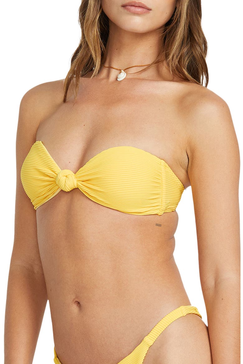 Tanlines Lola Knotted Bandeau Bikini Top, Alternate, color, SUNBURST