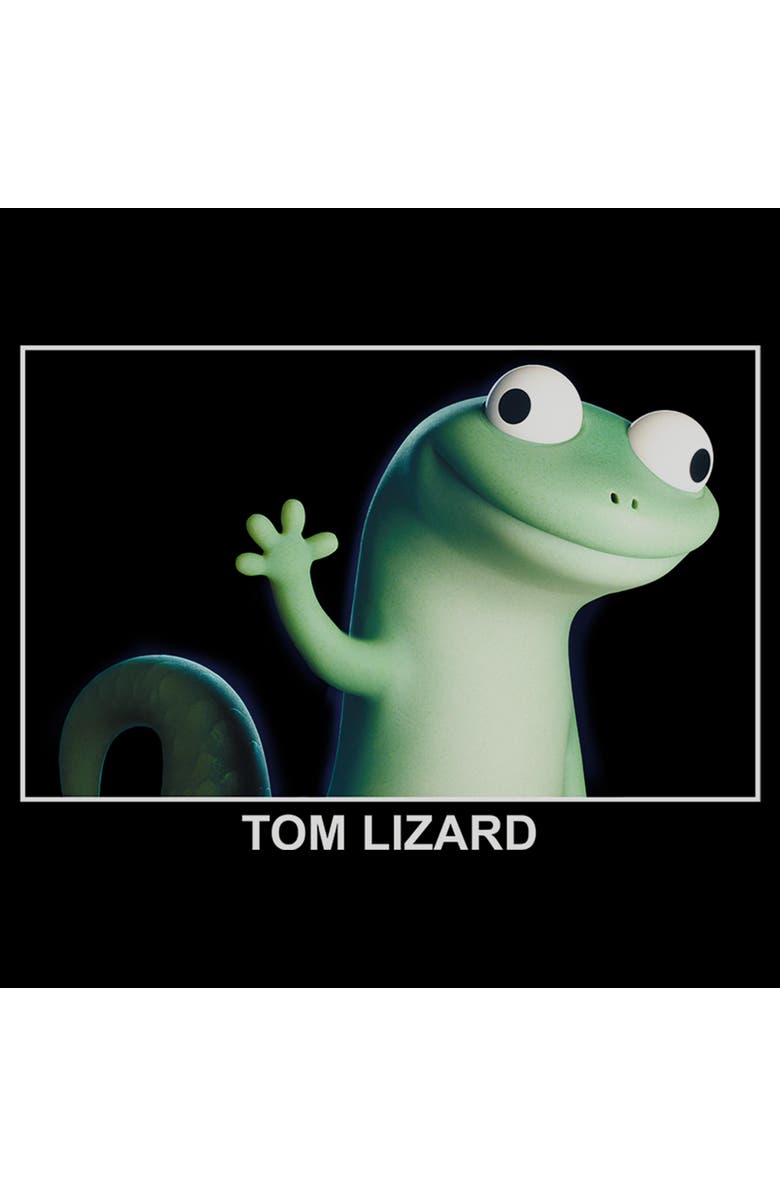 Hoppers Men's Hoppers Tom Lizard Happy and Cute Portrait  Graphic T-Shirt, Alternate, color, Black