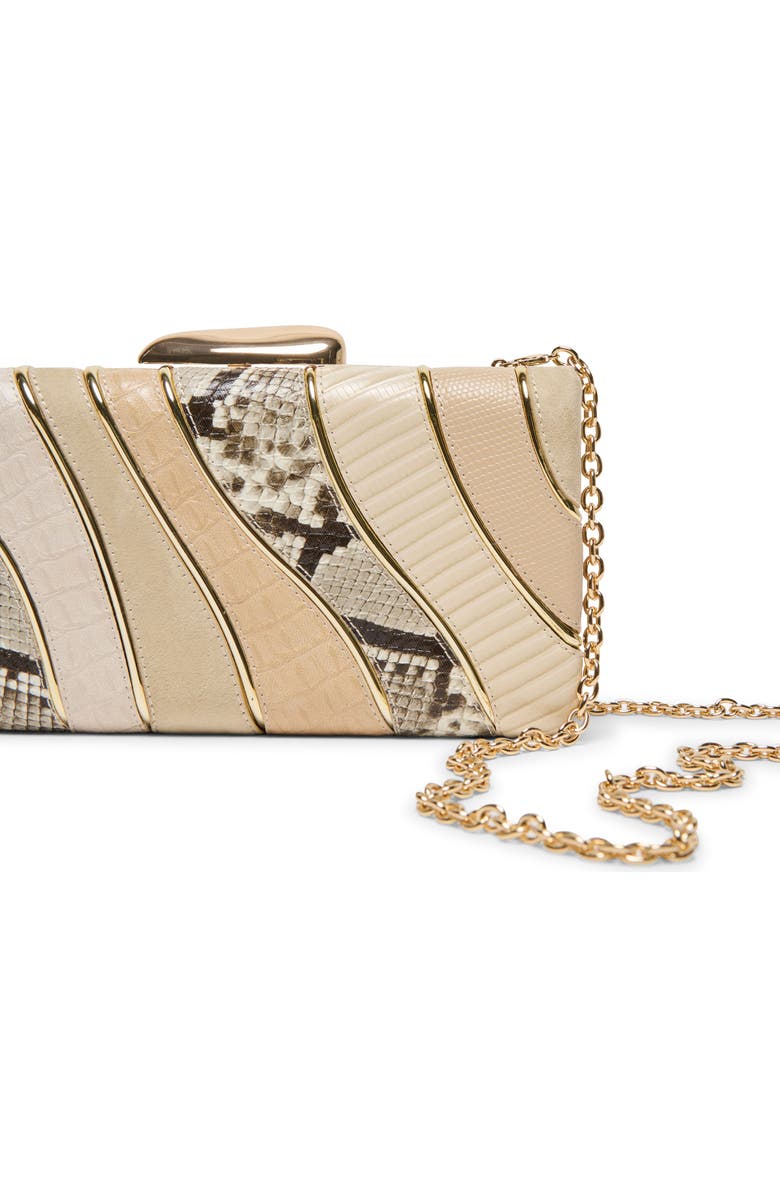 Dolce Vita Multi Panel Frame Clutch, Alternate, color, Natural