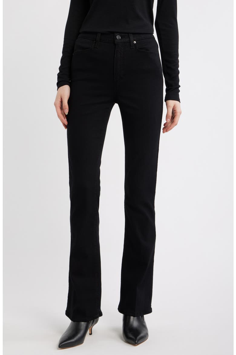 Laurel Canyon High Waist Bootcut Leg Jeans, Main, color, BLACK LACQUER