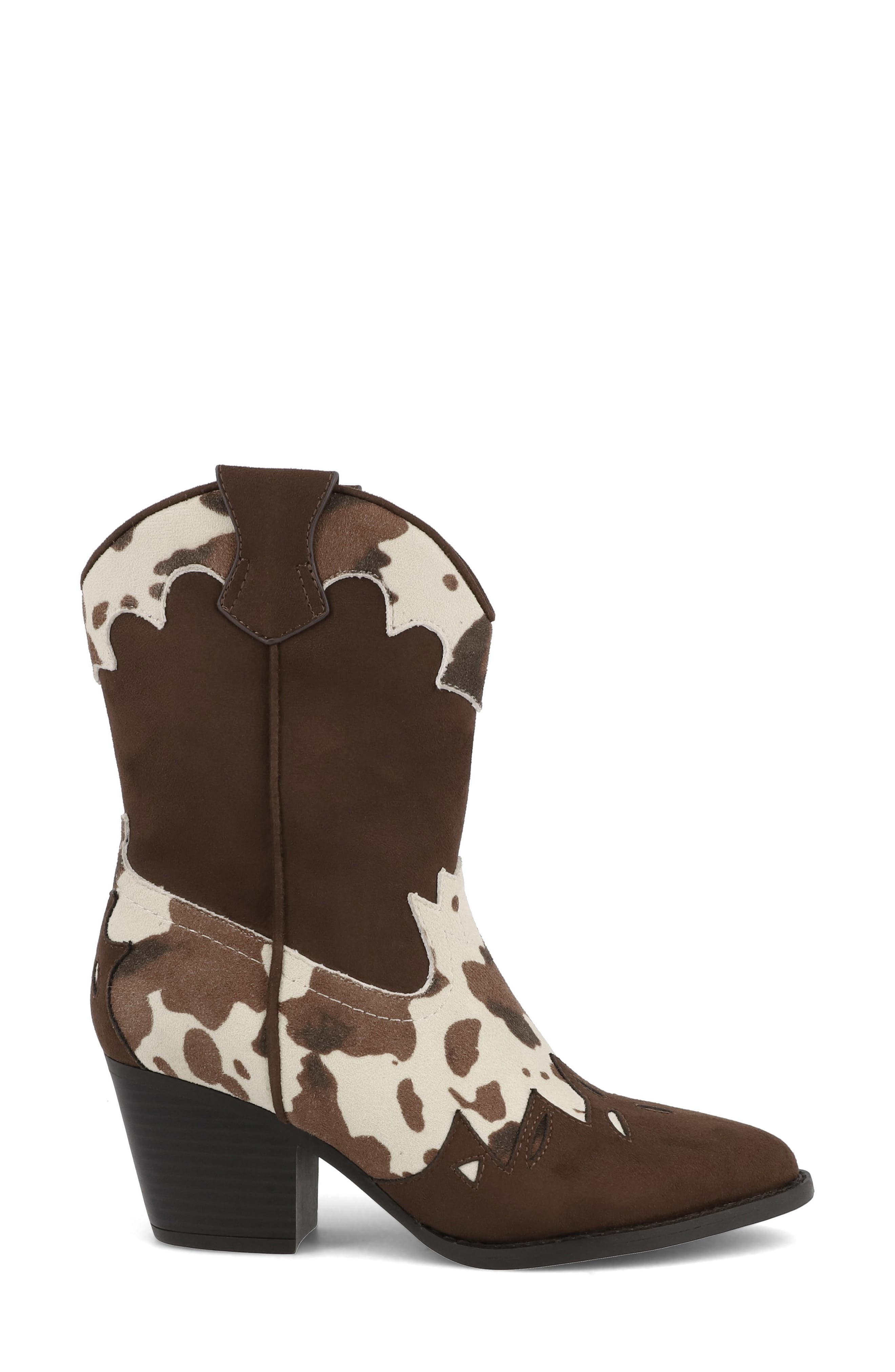 MIA Sonni Western Boot, Alternate, color, Brown/ Off White