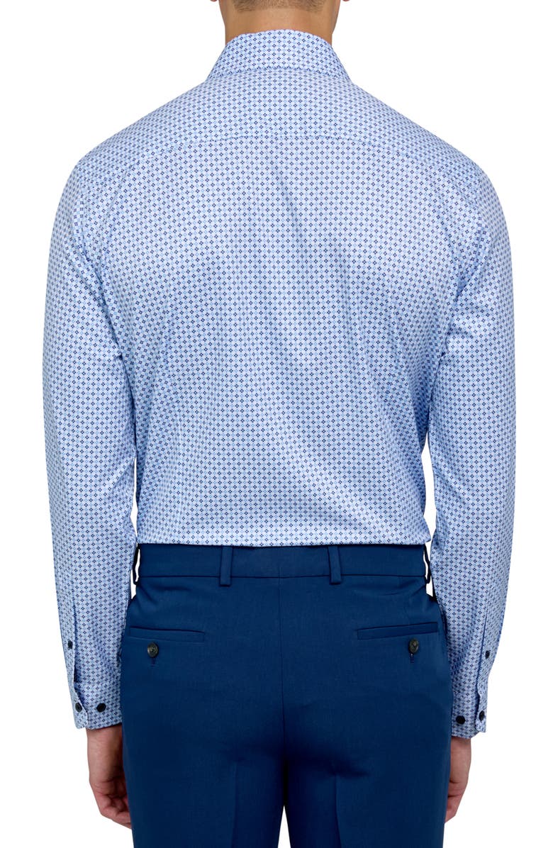 W.R.K Slim Fit Geometric Print Recycled Performance Stretch Dress Shirt, Alternate, color, 