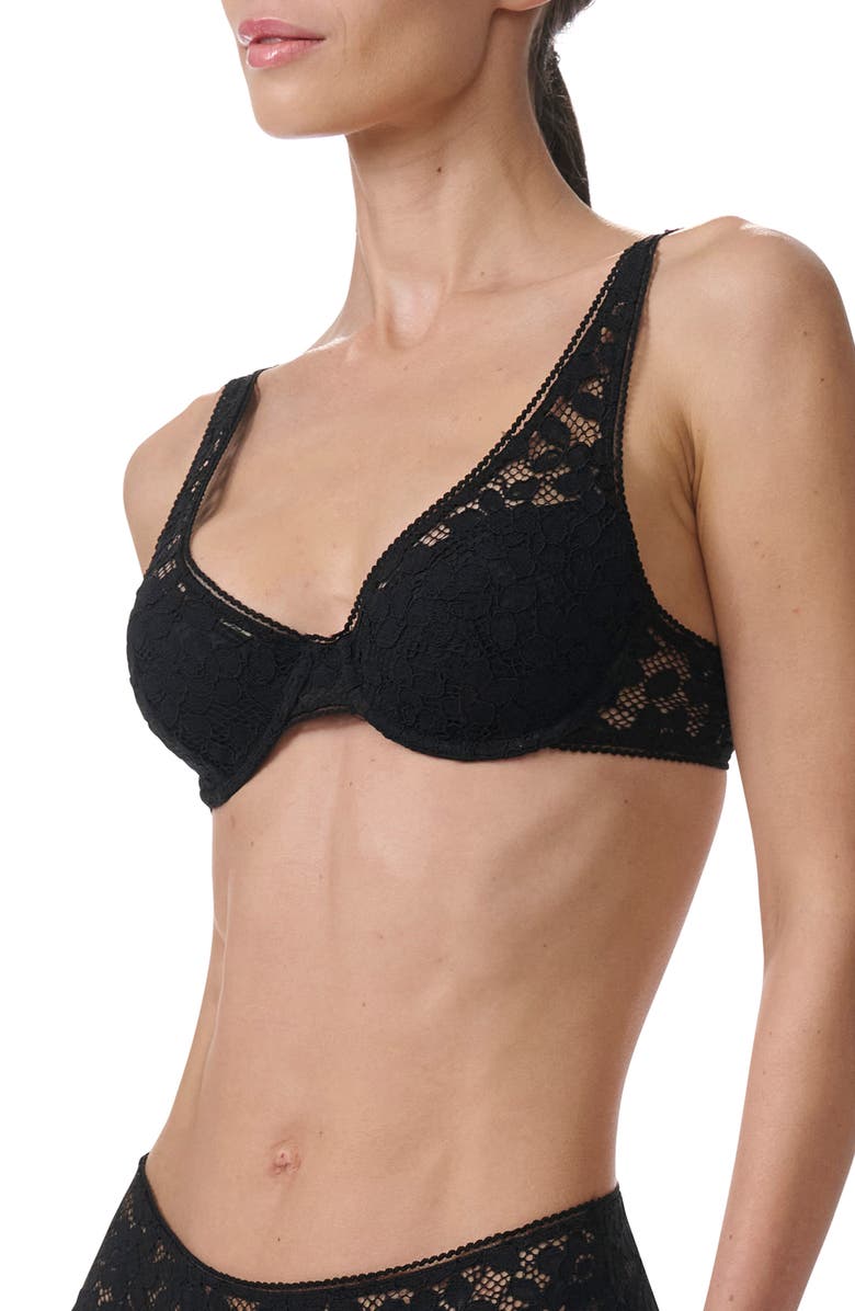Wolford Underwire Plunge Bra, Alternate, color, 