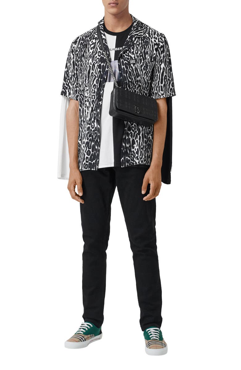 Burberry Radley Short Sleeve Button-Up Shirt, Alternate, color, 