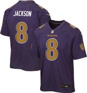 Nike Youth Nike Lamar Jackson Purple Baltimore Ravens Alternate 2 Game Jersey