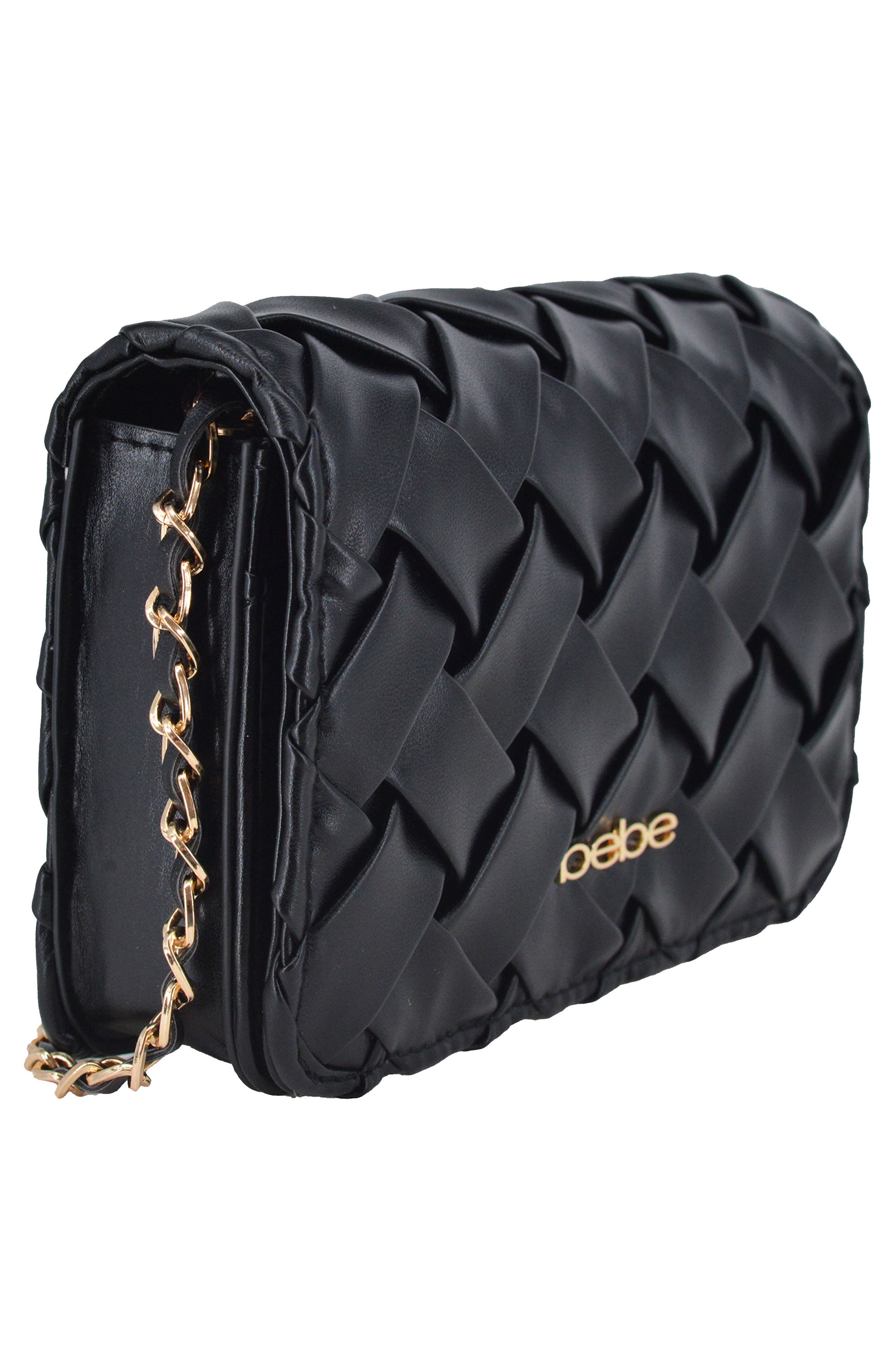 bebe Luca Crossbody Bag with Wallet, Alternate, color, Black