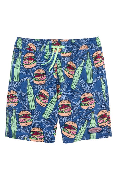 Kids' Chappy Beach Print Swim Trunks