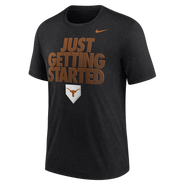 Nike Men's Nike Heather Black Texas Longhorns 2026 NCAA Baseball Men's College World Series Dugout Tri-Blend T-Shirt