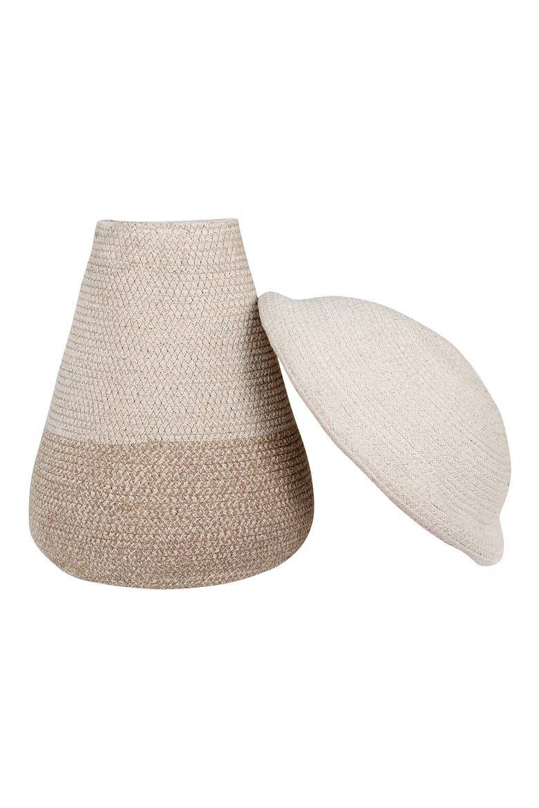 Mushroom Basket, Alternate, color, NATURAL LINEN SOIL BROWN