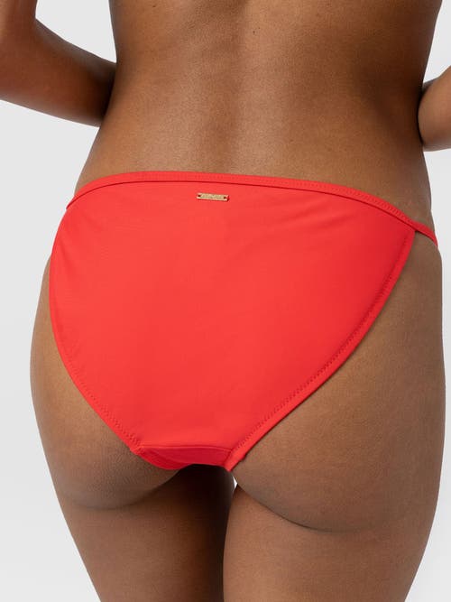 Saint + Sofia Faye Adjustable Bikini Bottom In Red