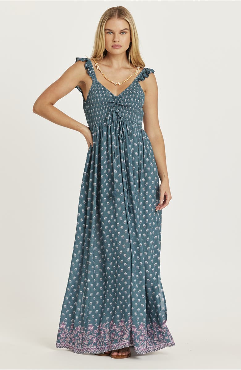 Amuse Society Shanti Maxi Dress, Alternate, color, Teal