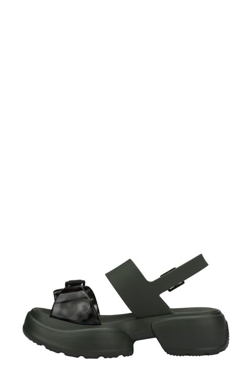 Melissa Push Slingback Platform Sandal In Green