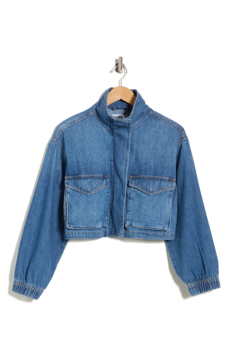 Denim Utility Jacket, Alternate, color, THE DREAMING FIELDS