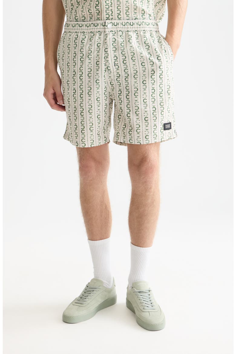 Print Swim Trunks, Main, color, HORSESHOE STRIPE EGG