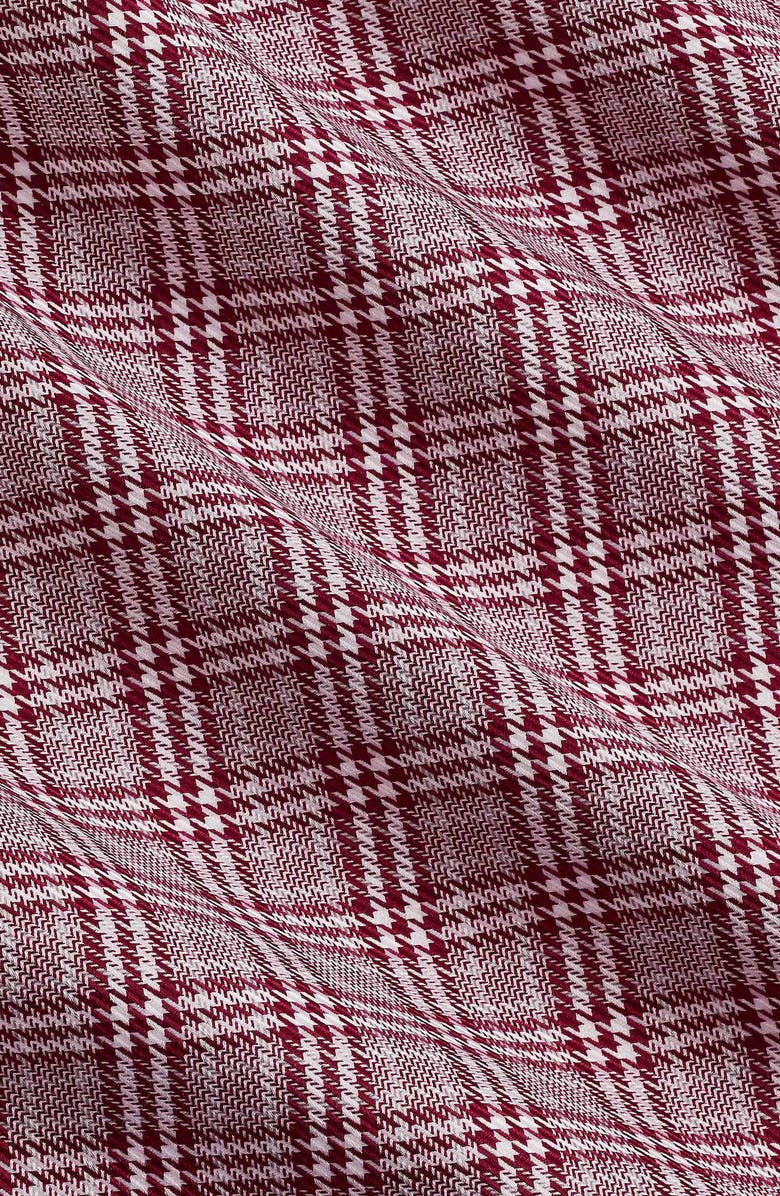 David Donahue Trim Fit Glen Check Cotton Dress Shirt, Alternate, color, 