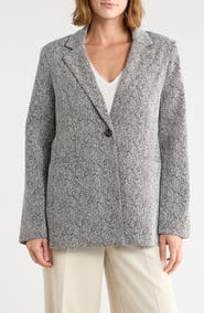 T Tahari Notch Lapel Single Button Blazer
