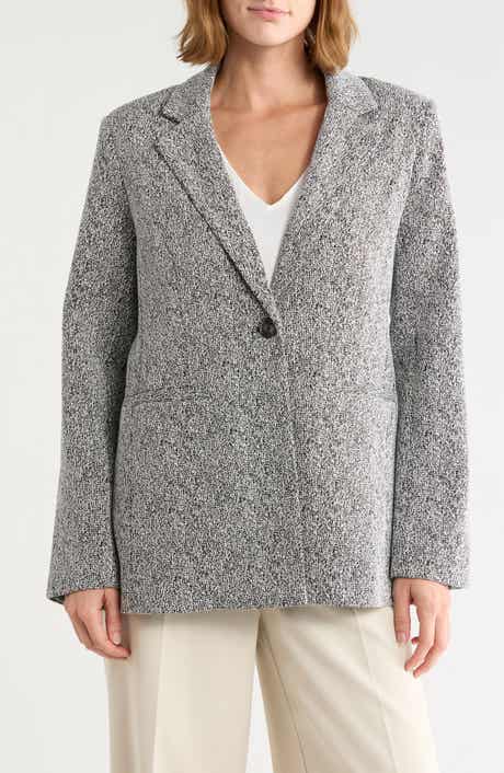 Notch Lapel Single Button Blazer