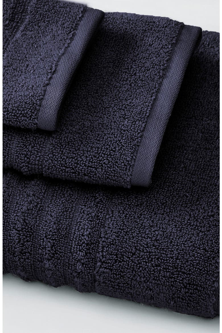 Combed Cotton 4-Pack Bath Towels, Alternate, color, NAVY BLUE