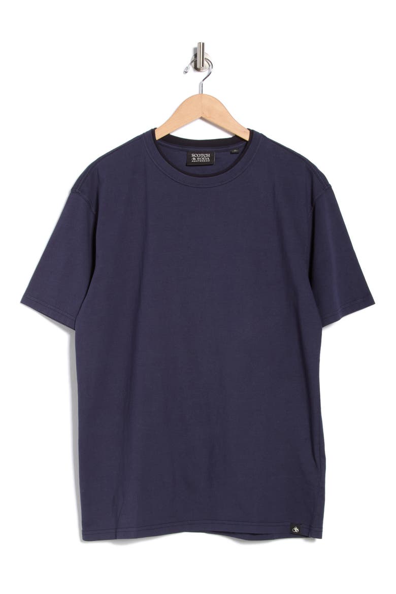 Three Crosses Garment Dyed T-Shirt, Main, color, PEACOAT