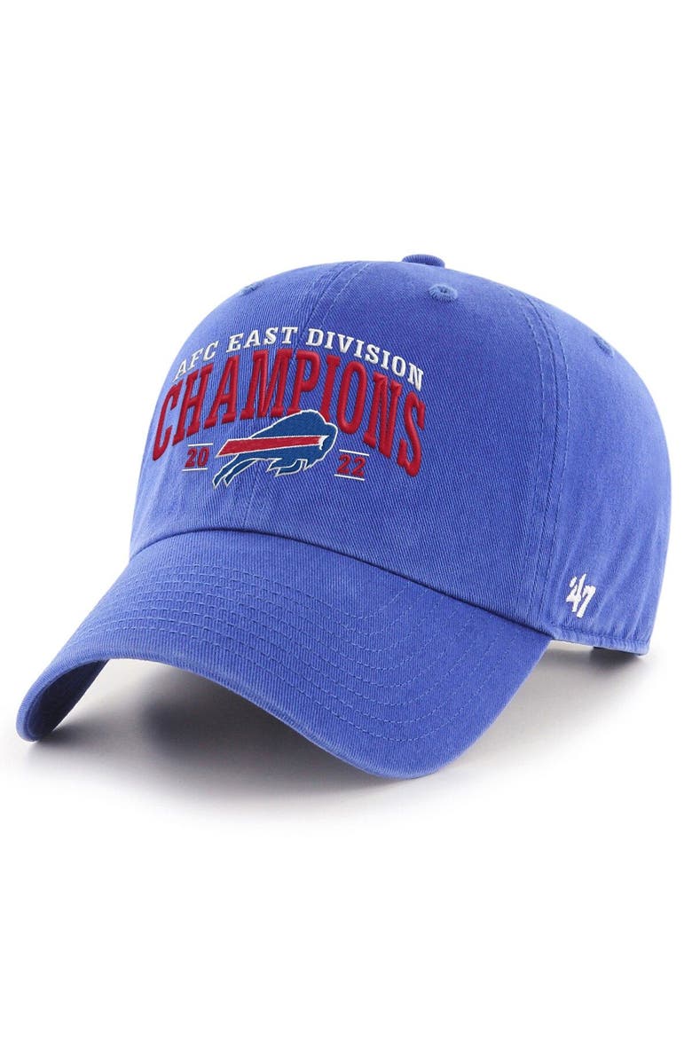 Men's '47 Royal Buffalo Bills 2022 AFC East Division Champions Clean Up Adjustable Hat, Main, color, Royal