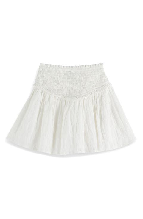 Kids' Cotton Gauze Smocked Waist Skirt (Big Kid)