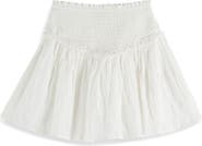 Scotch & Soda Kids' Cotton Gauze Smocked Waist Skirt