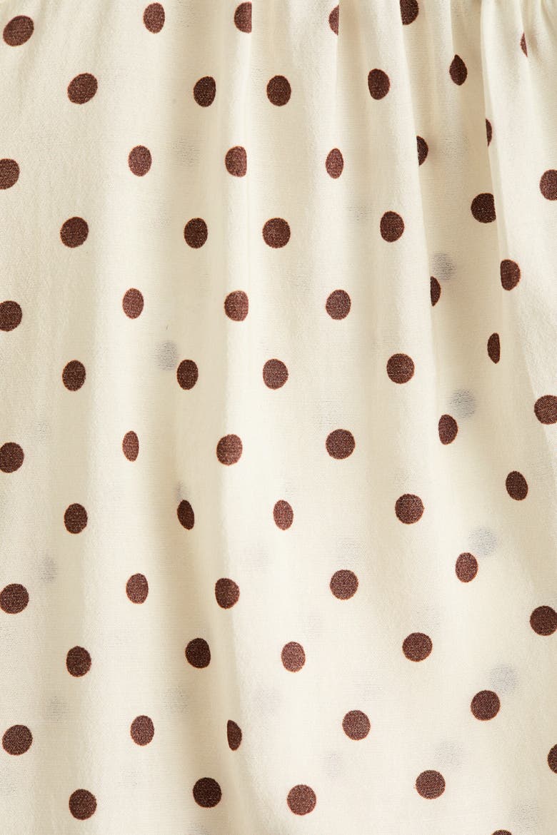 Puff-sleeved Blouse, Alternate, color, Cream/polka dot