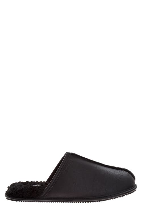 Avalanche Faux Shearling Lined Slipper In Black
