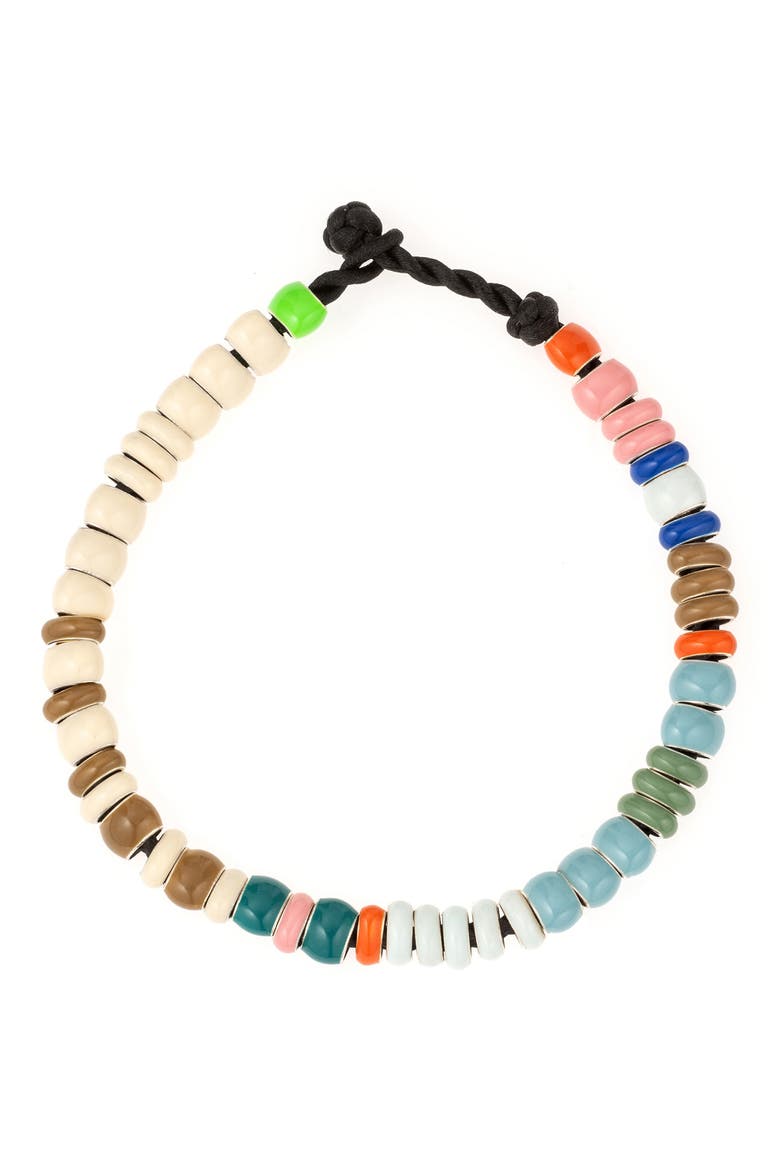 Bead Party Full Enamel Boardwalk Bracelet, Main, color, SILVER