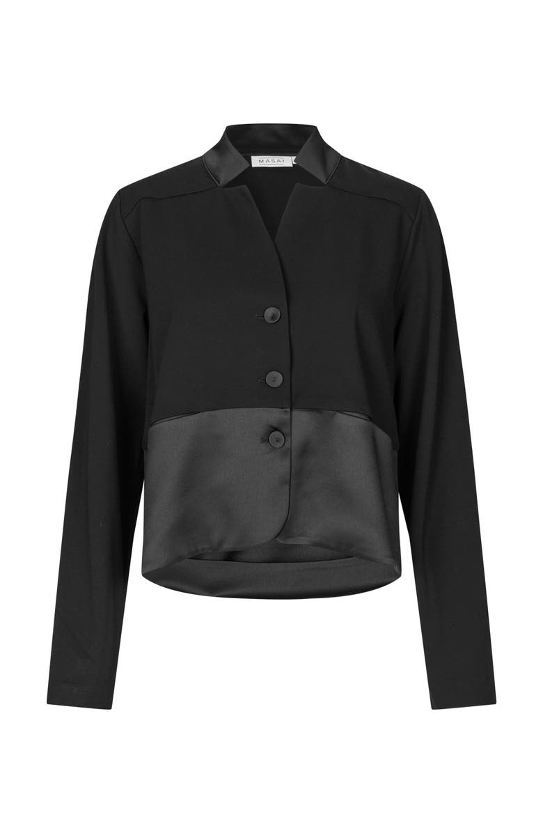 Masai Copenhagen Majadania Cropped Blazer, Alternate, color, Black