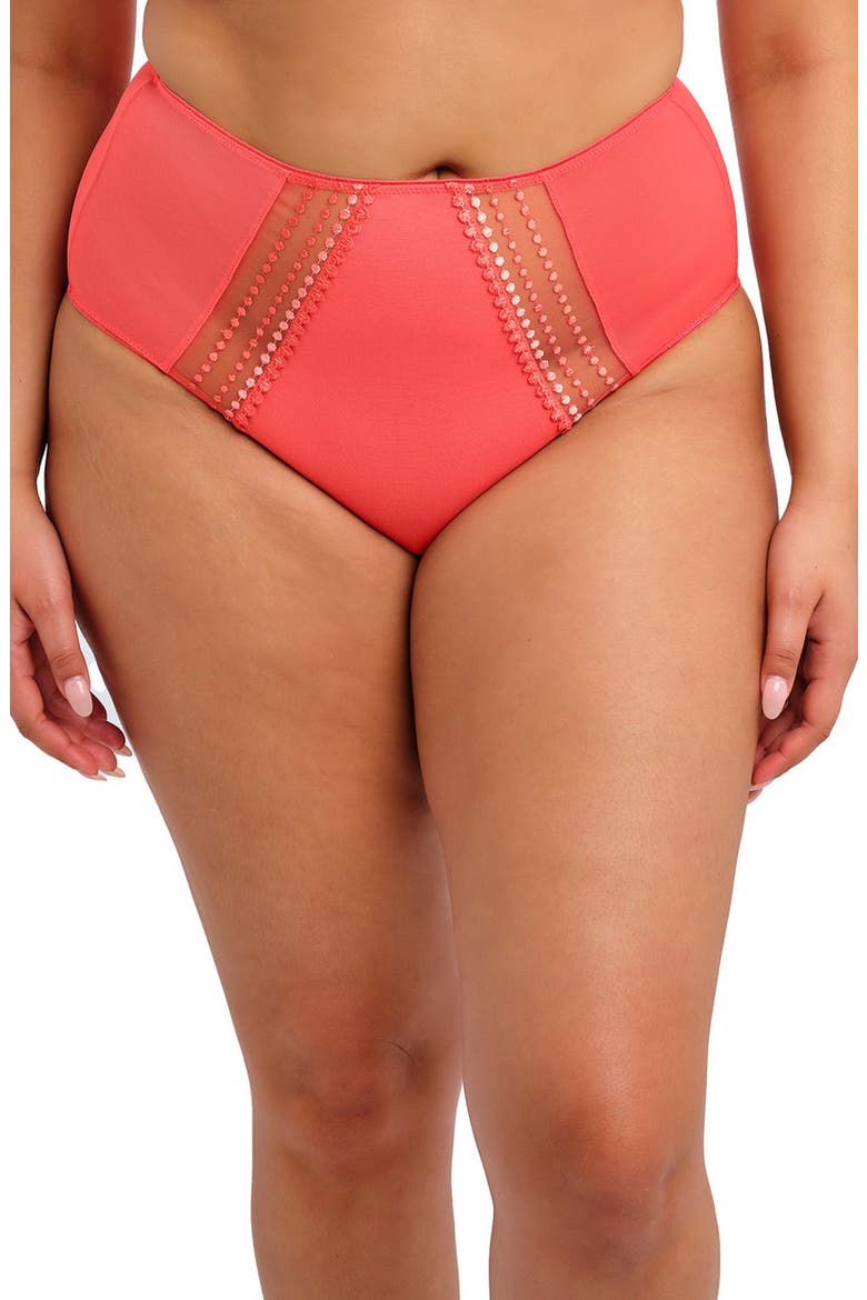 Matilda Full Figure Embellished Briefs, Main, color, SUNSET