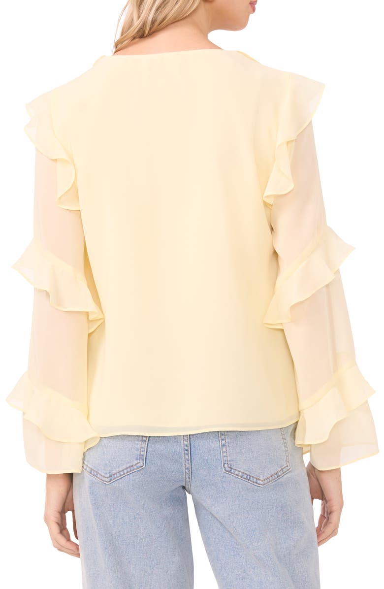 1.STATE Ruffle V-Neck Top, Alternate, color, Pastel Yellow