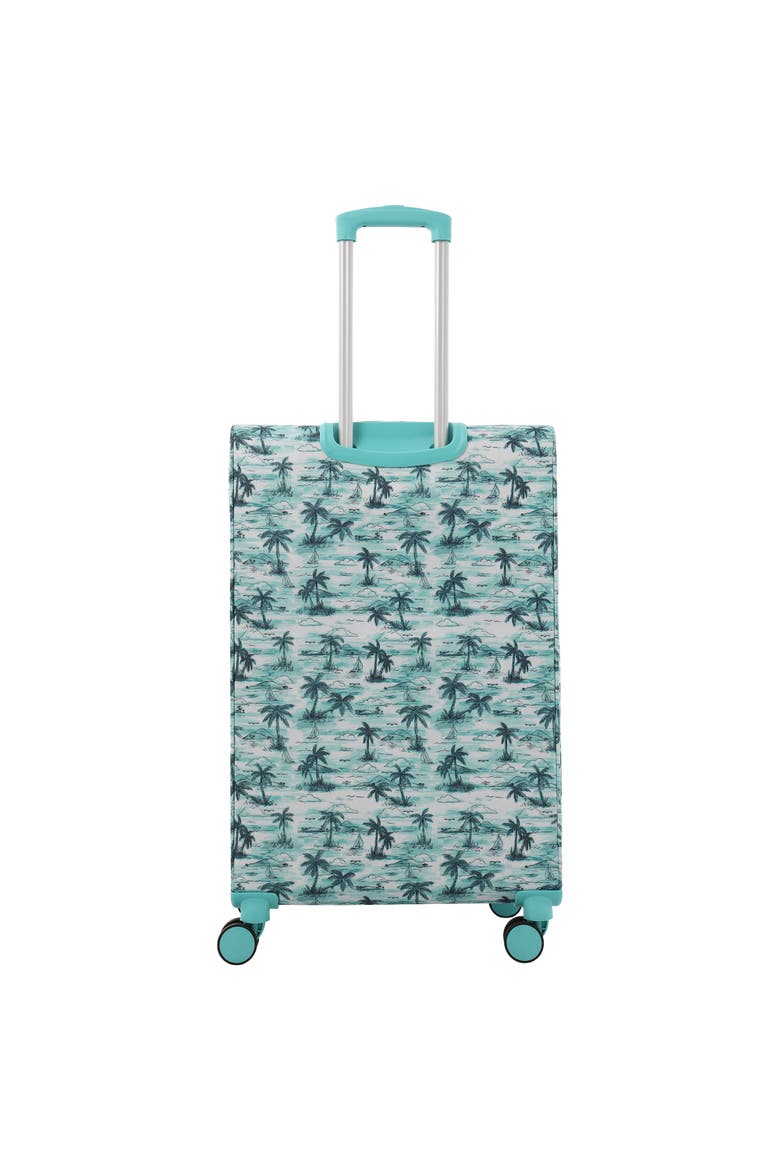 Palm Print 30" Expandable Softside Spinner, Alternate, color, Aqua