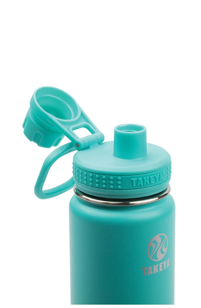 Takeya Teal Active Insulated 18 oz. Stainless Steel Monochromatic Bottle, Alternate, color,