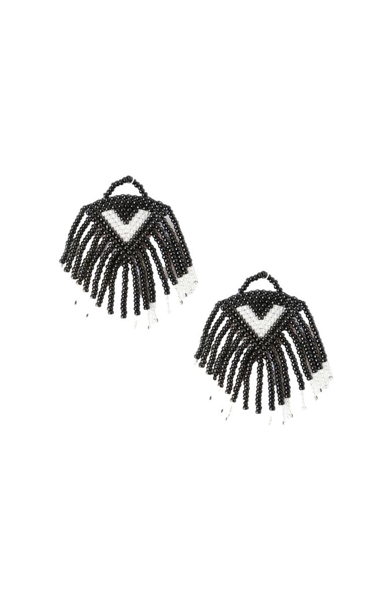 Fosterie Black & Silver Earrings, Main, color, Black & Silver