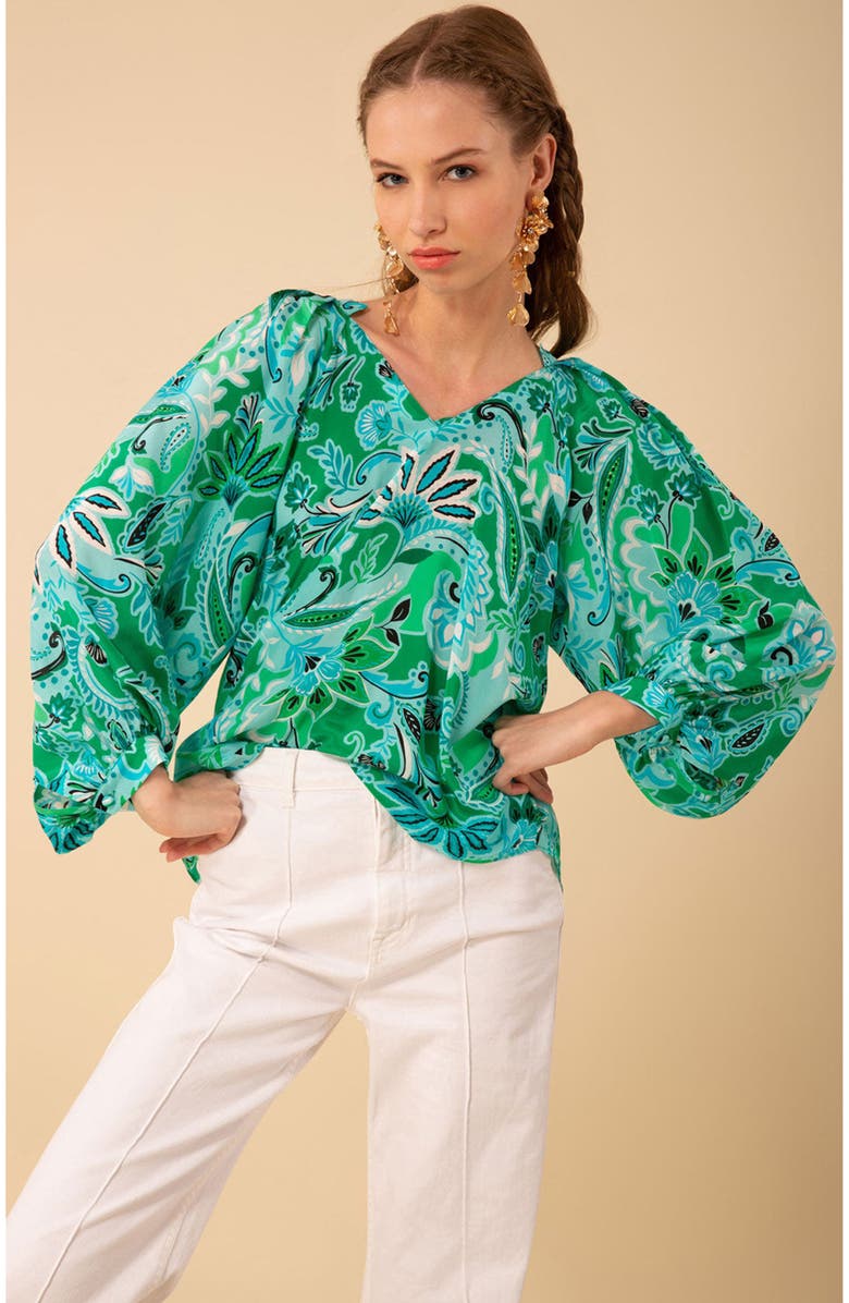 Hale Bob Josie Silk Top, Main, color, 