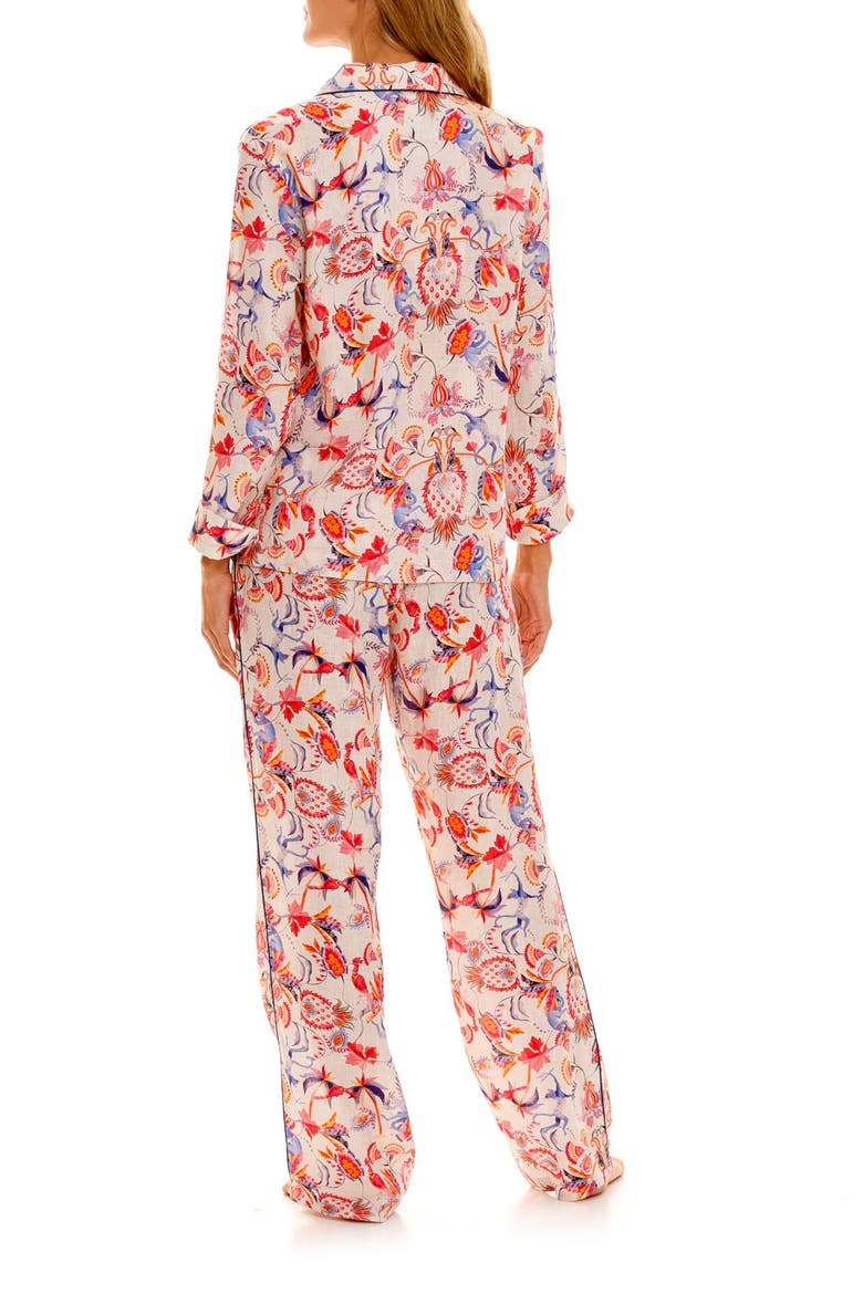 Emma Wild Rafiki Linen Pajamas, Alternate, color, PINK