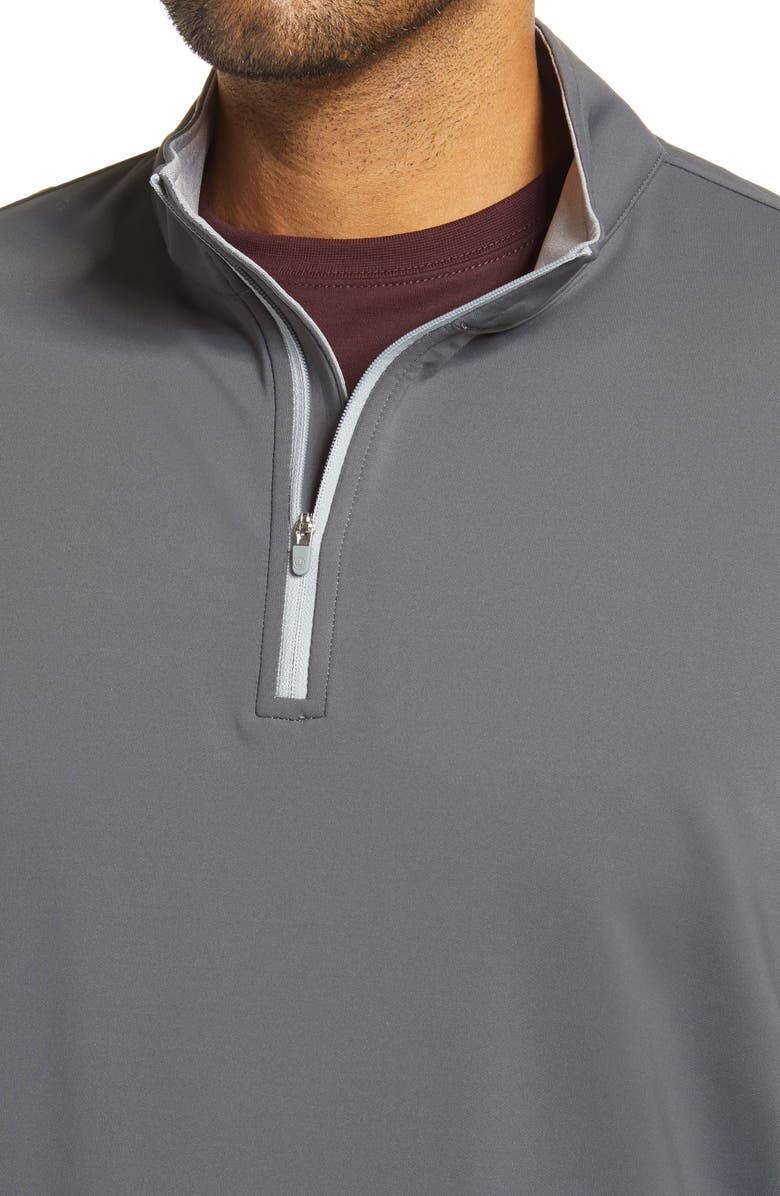 Peter Millar Perth Performance Quarter Zip Sweatshirt, Alternate, color, Iron