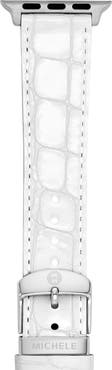 MICHELE Croc Embossed Patent Leather 20mm Apple Watch® Watchband