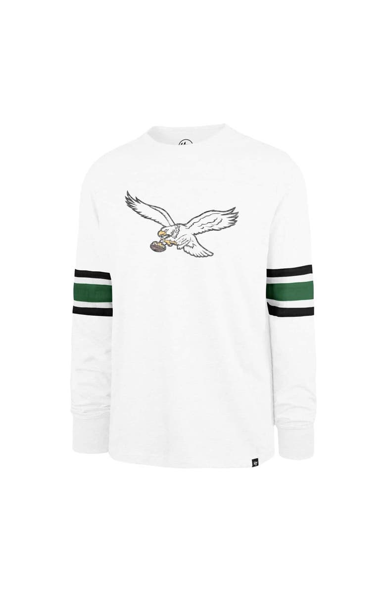 '47 Men's '47 White Philadelphia Eagles Gridiron Throwback Premier Brex Long Sleeve T-Shirt, Alternate, color, 