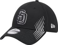 New Era Men's New Era Black San Diego Padres Active Dash Mark 39THIRTY Flex Hat